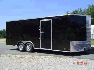 20FT BLACK V-NOSE ENCLOSED AUTO TRAILER