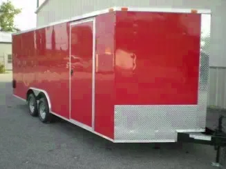 20FT RED  V-NOSE CAR HAULER