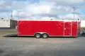 24FT RED ENCLOSED V-NOSE CAR HAULER