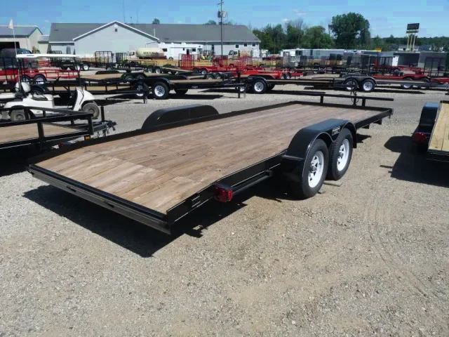 18ft Tandem Axle Black Steel Frame Car Hauler