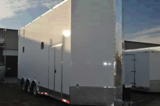 Stacker Race Trailer 24ft Triple Axles, White