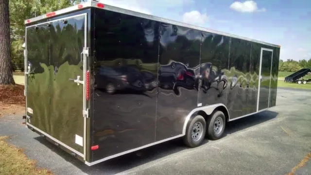 Black Enclosed Car Hauler 24ft