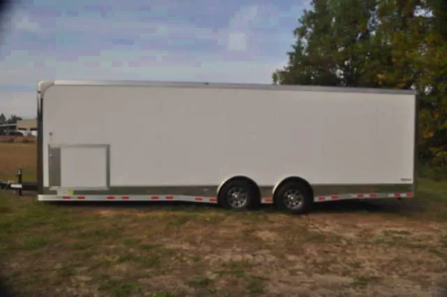 28FT White Enclosed Race Trailer