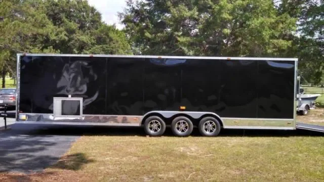 30ft Black Flat Front BP Car Hauler