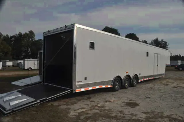 Race Trailer 44FT Gooseneck White Finished Interior