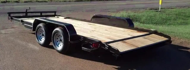 18ft Open Car / Racing Trailer w/Dovetail and Ramps