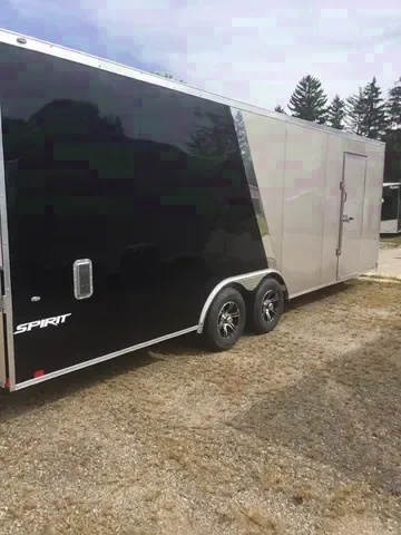 20ft Car / Racing Trailer-SILVER BLACK TWO TONE