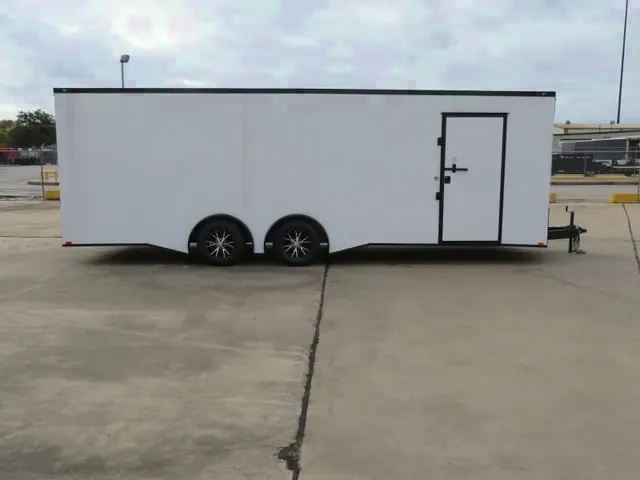 24ft Car / Racing Trailer White w/Tandem 5200lb Axles