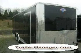 24ft  BLACK CAR HAULER W/ELECTRIC BRAKES