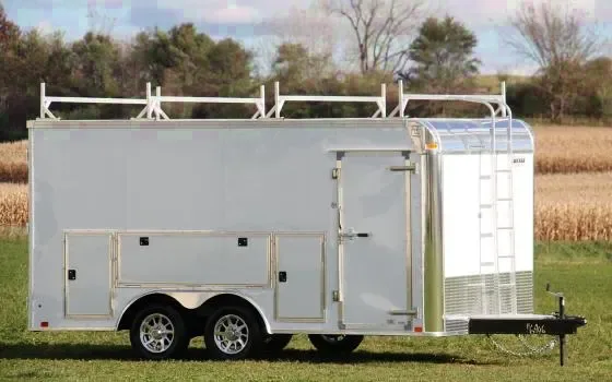 WHITE 16FT TOOL CRIB CONTRACTOR TRAILER