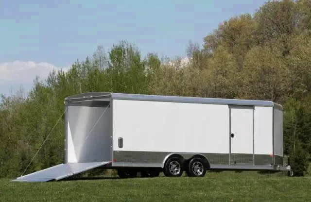 24FT ALUMINUM CAR HAULER  WITH V-NOSE