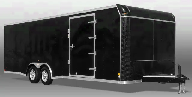 BLACK 24FT BEAUTIFUL ENCLOSED CAR HAULER