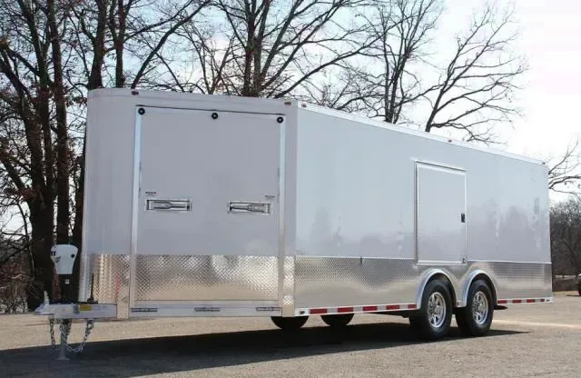 24FT ALUMINUM COMBO TRAILER- WHITE