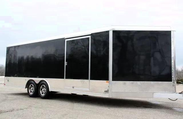 26FT BLACK V-NOSE ENCLOSED CAR HAULER