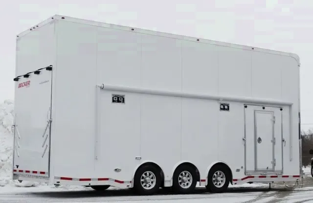 WHITE 26FT RACE CAR STACKER TRAILER