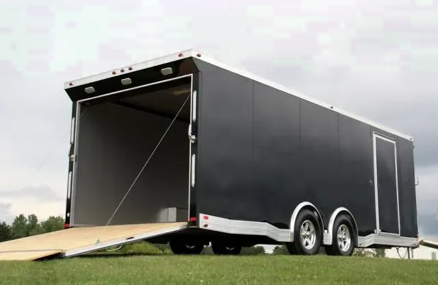 28FT ALUMINUM COMBO AUTO/SNOWMOBILE TRAILER