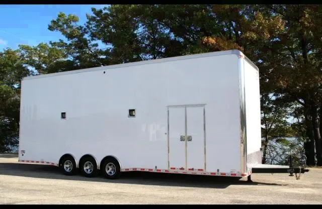 32FT WHITE STACKER CAR TRAILER