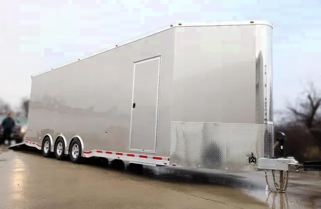 32FT Beautiful Grey Car Hauler w/Triple 5200lb Axles