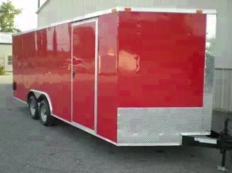 BUMPER PULL 20FT RED CAR HAULER