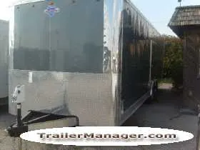 26ft SILVER AUTO TRAILER W/SIDE DOOR