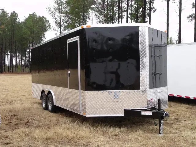 20FT BLACK CAR HAULER W/TANDEM 5200LB AXLES