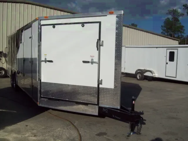 24FT TWO TONE WHITE/BLACK RACE TRAILER
