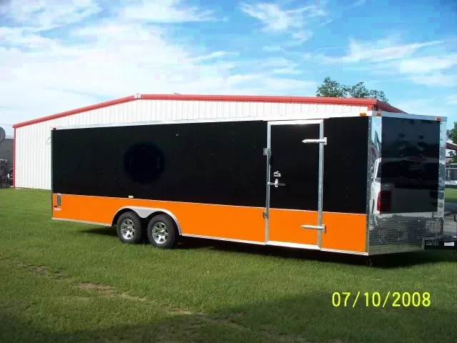 24FT BLACK & ORANGE CAR HAULER