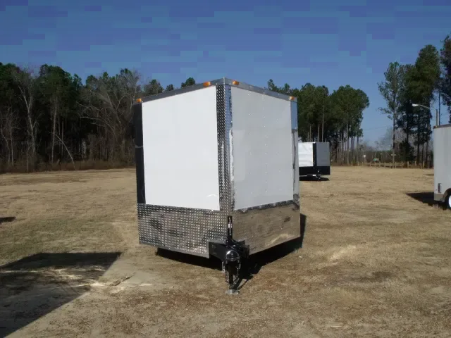 28FT TA CAR HAULER V NOSE WHITE