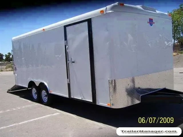 20ft White Flat Front Car Hauler With Ramp