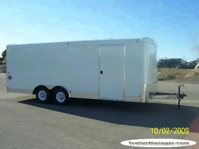 White 20ft Car Hauler w/Spare Mount