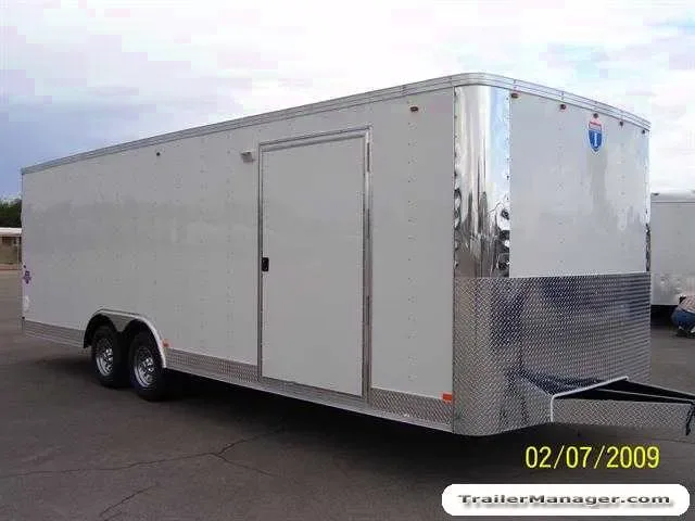 24ft Enclosed Car Hauler w/Stone Guard