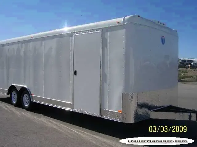 White 24ft Car Hauler w/Spare Mount