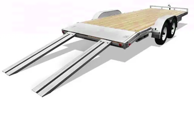 18ft open aluminum car trailer wood deck