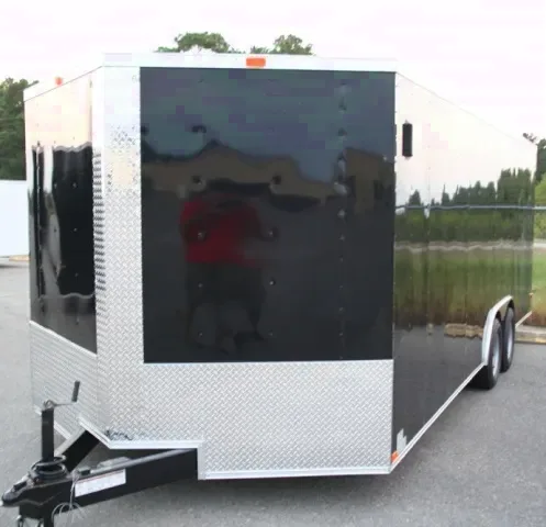 24FT VNOSE CAR TRAILER HAULER RACE IN BLACK