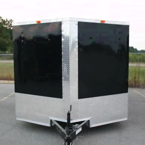 24ft Black Enclosed Car Trailer V-NOSE with 5200lb Axles