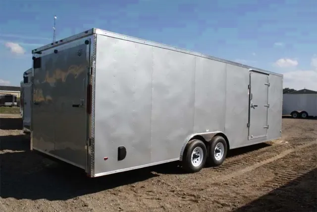 28ft V-NOSE Silver Car Trailer