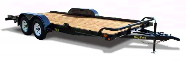 16FT Tandem Axle Car Hauler Trailer-Wood Deck