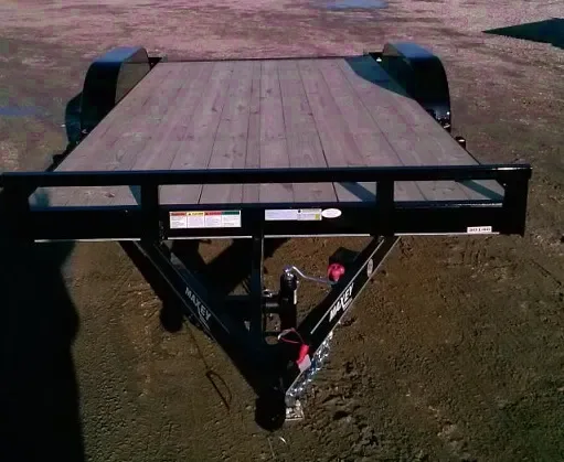 16FT OPEN CAR TRAILER W/STOP RAIL