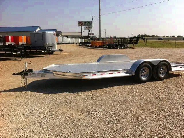 Open 18ft Lightweight Silver Car Hauler