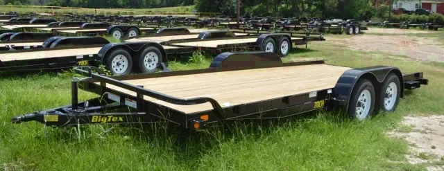 Open Car Hauler Black, 18ft, Steel Frame