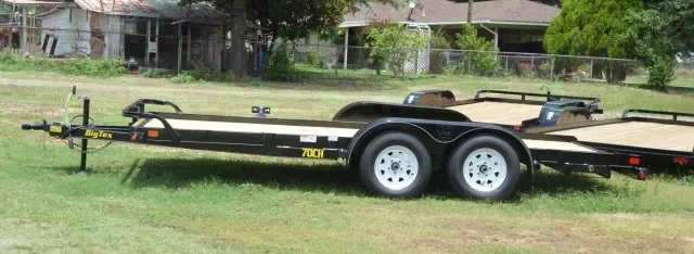 20ft Open Car Hauler w/Stop Rail