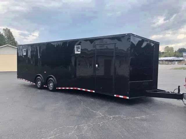 28FT BLACK W/BLACKOUT PACKAGE RACE TRAILER