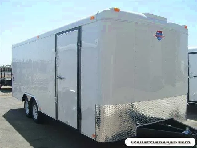 Car Hauler 20ft White With Ramp and Side Door