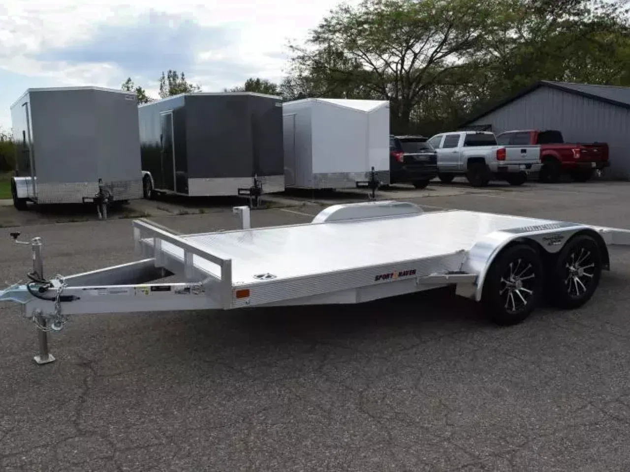 SPORT HAVEN 16' PREMIUM SERIES ALUMINUM OPEN CAR HAULER - 7K GVWR