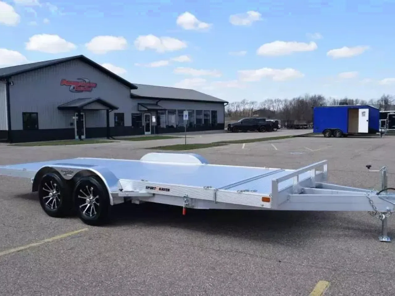 SPORT HAVEN 18' PREMIUM TILT BED CAR HAULER - 7K GVWR