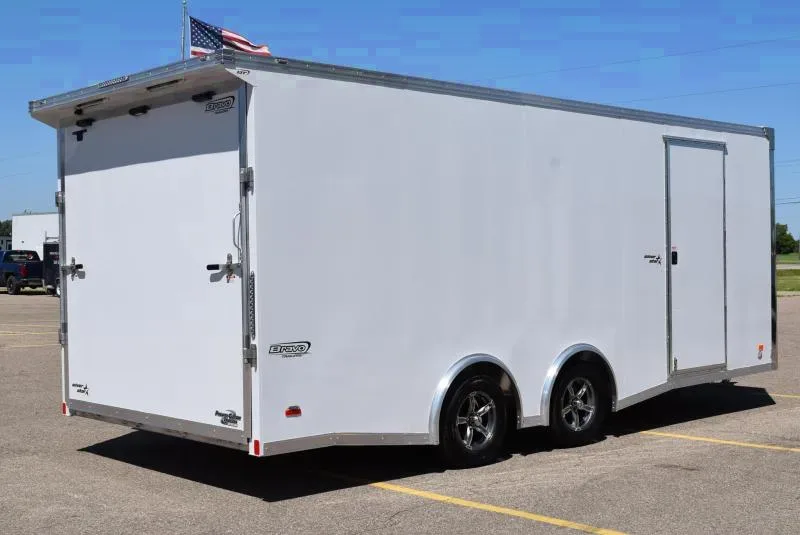 BRAVO SILVER STAR 8.5x20' ALUMINUM ENCLOSED CAR HAULER w/ 3500# AXLES