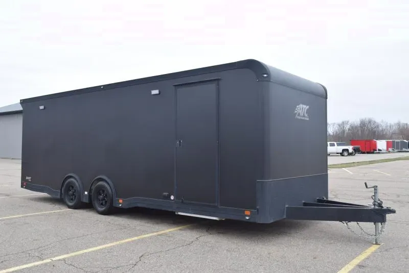 PRE-OWNED 2021 ATC 8.5x24' QUEST 305 ALUMINUM RACE TRAILER **MATTE BLACK**