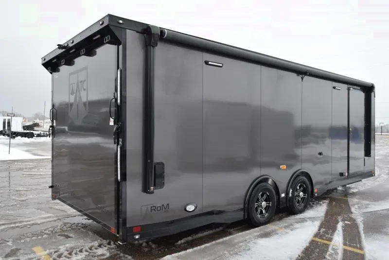 2025 ATC RoM 500 Deluxe Race Hauler - 8.5x24 Tandem Axle, Charcoal