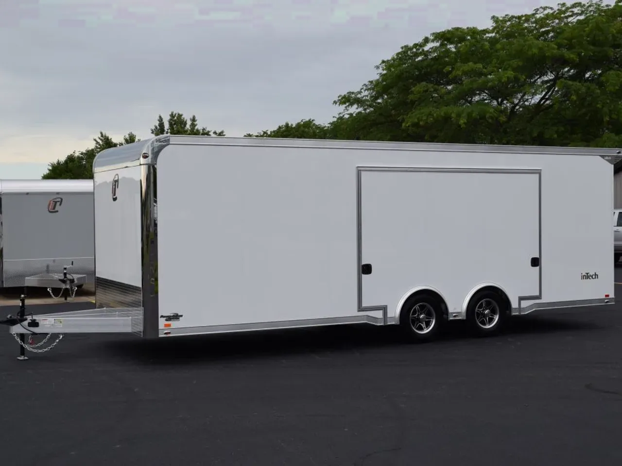INTECH 8.5x24 LITE SERIES ALL ALUMINUM CAR HAULER W/ Full Escape Door