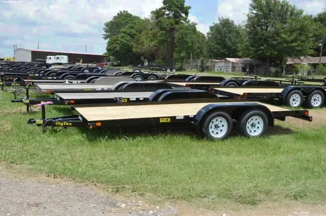 16ft Tandem Axle Car Hauler-Black Frame w/Wood Decking